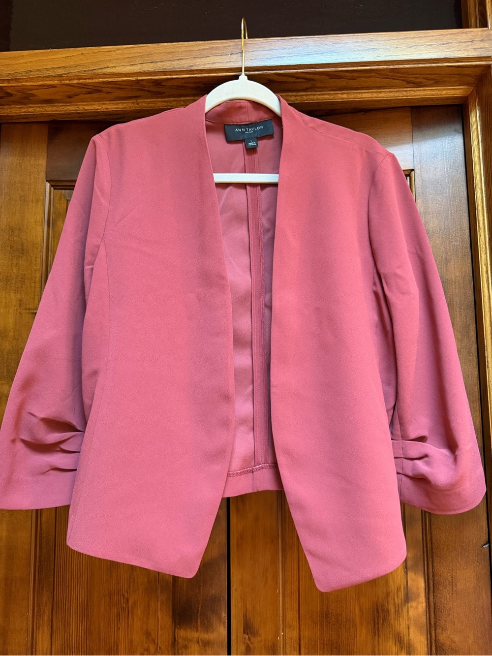 Ann Taylor Factory Rose Blazer Open-Front Jacket, Size Large
